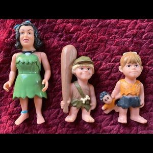 Flintstones Lot of 3 Figures: Betty & Bam-Bam Rubble & Pebbles Collectibles!